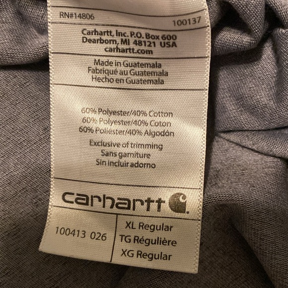 Carhart Mens Relaxed Fit Henley Short Sleeved Shirt Size XL - Picture 8 of 9